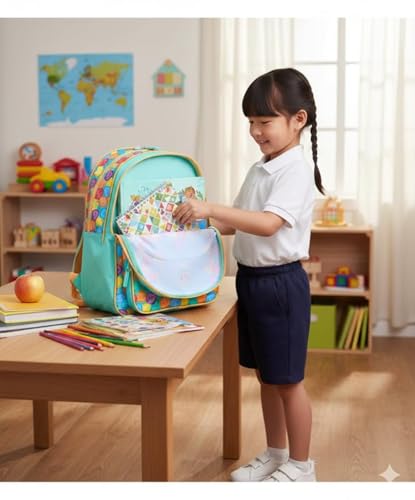 Image of STRIDERS Cocomelon Kids Backpack | Lightweight Fun School Bag | Padded Comfortable Straps & Spacious Compartments | Perfect for Preschool & Toddlers | 36cm