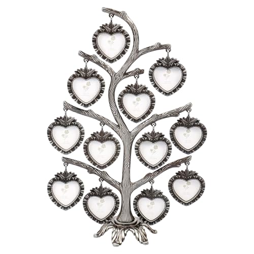 Cadre photo arbre généalogique rustique avec support de table