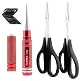 GDOOL RC Body Reamer 0-14mm Hole Puncher with Sleeve & Curved & Straight Scissors & 8 Pieces Body...
