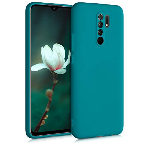 kwmobile Funda Compatible con Xiaomi Redmi 9 - Carcasa de TPU Silicona - Protector Trasero en petróleo Mate