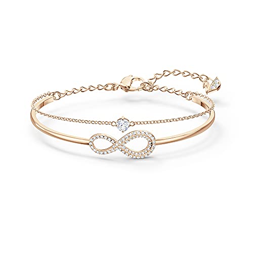SWAROVSKI Women's Infinity Crystal Jewelry Collections, Rhodium & Rose Gold Tone Finish