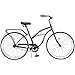 BALINGE 26 Inch Beach Cruiser Bike for Men, City Hybrid Bike Single Speed Steel Frame Commuter Bike for Women Men Senior,Height-Adjustable Leather Saddle, Black