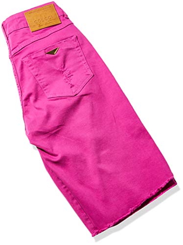 Bermuda Colcci Sarja Bia Destroyed Feminino, Rosa Spicepink, 42