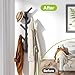 BMOSU Wall Mounted Coat Rack Coat Tree Hat Tree on The Wall with 8 Hooks Coat Rack for Hats Jackets Bags Scarves for Entrance Living Room(Black)