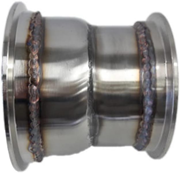 Steel Exhaust Downpipe Header Reducer from 4" V-Band to 3.5" V-Band Flange