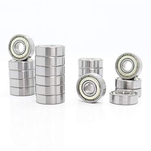 Rodamiento 608ZZ ABEC-1 de 8x22x7 mm en pack de 20 piezas para renovación de ejes