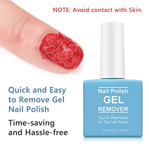 Magic Nagellackentferner Für Gelnägel, Gelnägel Entferner Shellac Remover, Nail Polish Remover, Entfernt Schnell und Einfach Gellack, Acryl Und shellack mit Nagelfeile, Hautschieber und Nagelschaber