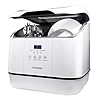 Portable Dishwasher Countertop, Compact Dishwasher with 6.5L Built-in Water Tank, 7 Washing Programs, 360° Dual Spray…