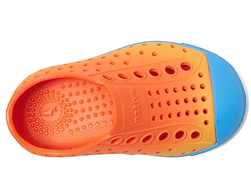 Native Shoes Kids Unisex Jefferson Sugarlite Ombre (Toddler) LaFlame Orange/Resting Blue/LaFlame Spicy Ombre 4 Toddler M2