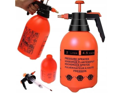 Przydasie Sprühflasche Klein - Drucksprüher 2l - Sprühflasche Pflanzen - Pumpsprühflasche - Gartenspritze für Pflanzenpflege- Wassersprühflasche - Robuster Handsprüher mit Verstellbarer Düse