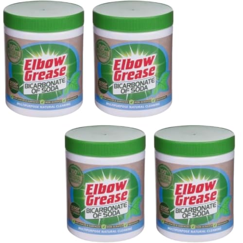 Image of Elbow Grease Bicarbonate of Soda Natural Household Cleaner 500g - All-Purpose, Eco-Friendly, Chemical-Free, Versatile Surface Scrub, Deodorizer, and Stain Remover