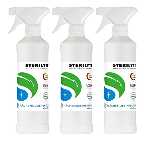 Flächendesinfektion - 3x500ml - Sterilyte - ohne Alkohol - made in Germany Cover