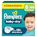 Pampers Baby-Dry Größe 6, 188 Windeln, 13kg-18kg, Bis zu 100% Auslaufschutz & Komfort die ganze Nacht