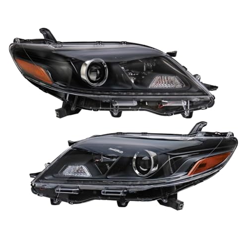 Image of TRQ 2 Piece Headlight Assembly Set Driver & Passenger Side Compatible with Toyota Sienna SE 2020 TO2502289 TO2503289 8111008190 8115008190