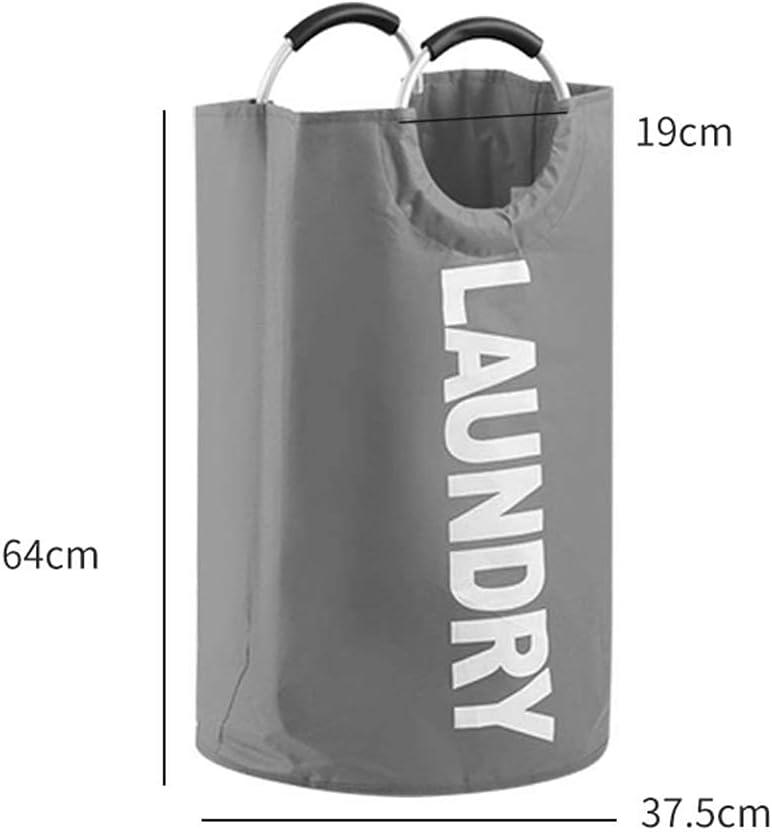 Laundry Basket Storage Bin Upright Oxford Cloth Folding Laundry Basket Clothes Storage Basket Waterproof Moisture-Proof (Color : Light Blue, Size : 37.5 64cm) (Red 37.5 * 64cm)