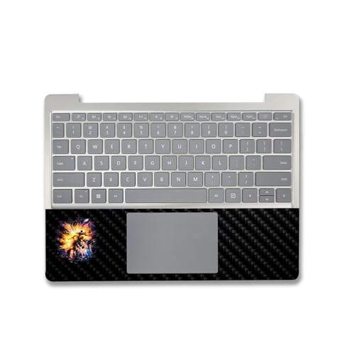 Image of MightySkins Carbon Fiber Skin Compatible with Microsoft Surface Laptop Go 3 (2023) Full Wrap Kit - Leo Galaxy | Protective, Durable Textured Carbon Fiber Finish | Made in The USA