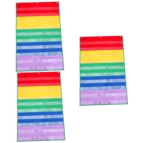 Organisateur de poche pour classe suspendu pour ranger les cartes d'apprentissage