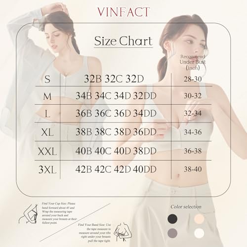Vinfact Front Closure Bras for Women No Underwire Wireless Bra Seamless Bralettes with Soft Support Mastectomy Bralette2