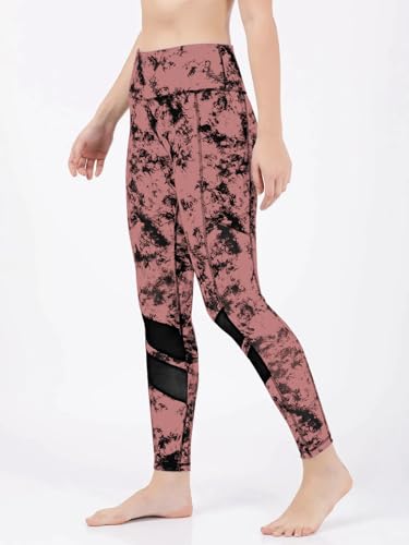 Image of Mehrang Women's Printed Gym wear /Active Wear Tights Strechable Leggings with Breathable Mesh and Side Pockets