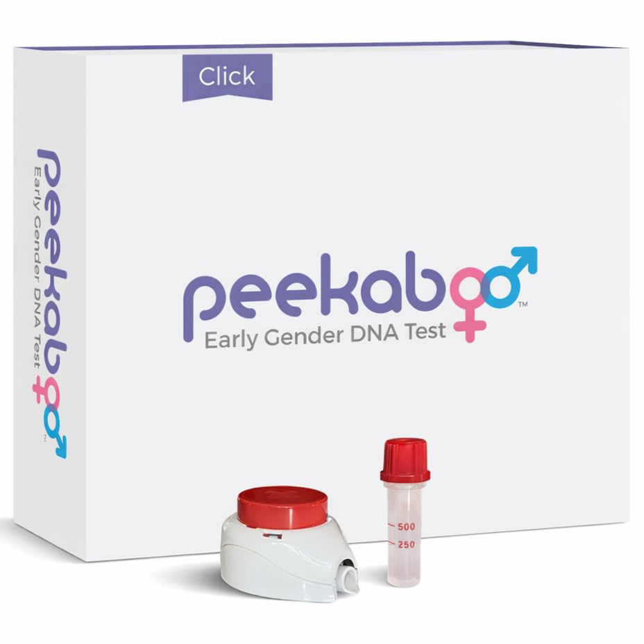 Peekaboo Early Gender Test Click, at-Home DNA Kit, Virtually Painless, Over 99% Accurate, All Fees Included, Test As Soon As 6 Weeks