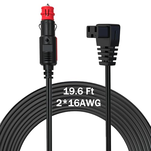 Image of 19.6 Ft (6M) DC Power Cord Cable 12V /24V for Car Refrigerator Fridge Compatible with Bougerv,Dometic,ICECO, Alpicool,Aaobosi,Euhomy 12v /24V Automotive Interior Coolers & Refrigerators (19.7 Ft)