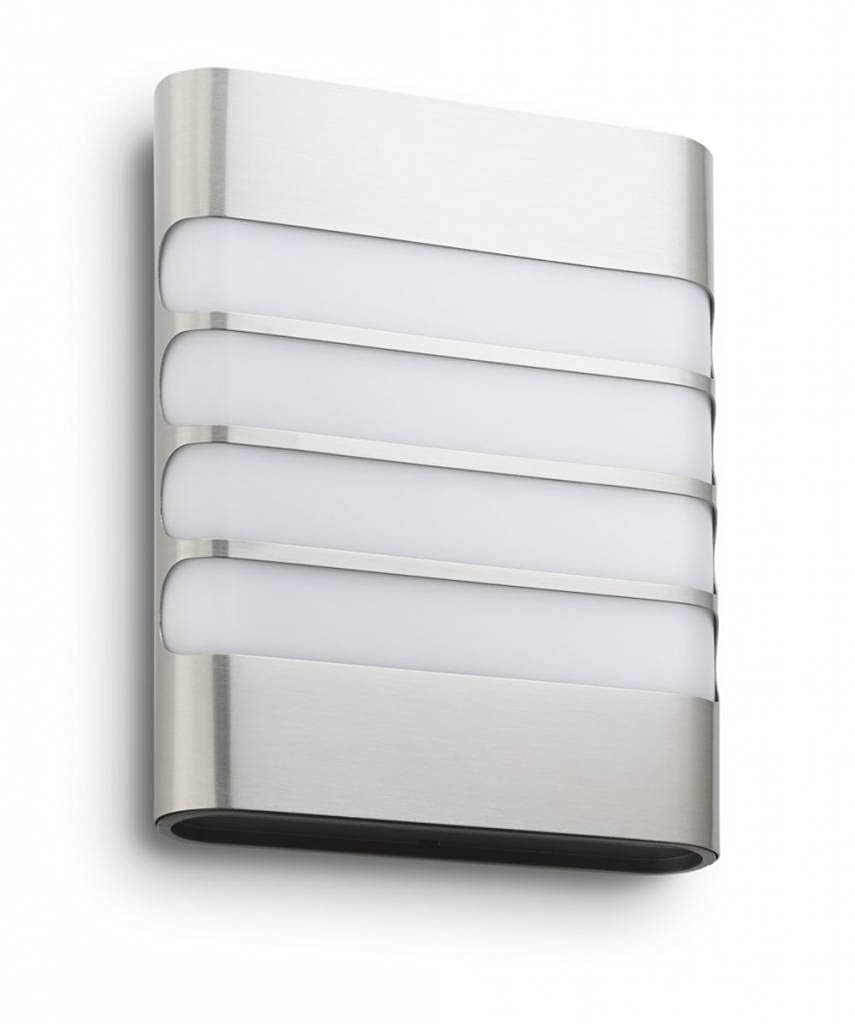 Philips 172734716 4 Watt LED Raccoon Wall Lantern, Inox