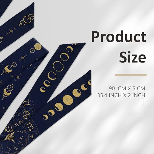 3 Pack Scarf Bags for Women Silk Neck Handbag Scarf Hair Neck Narrow Scarves Women's Fashion Scarves2