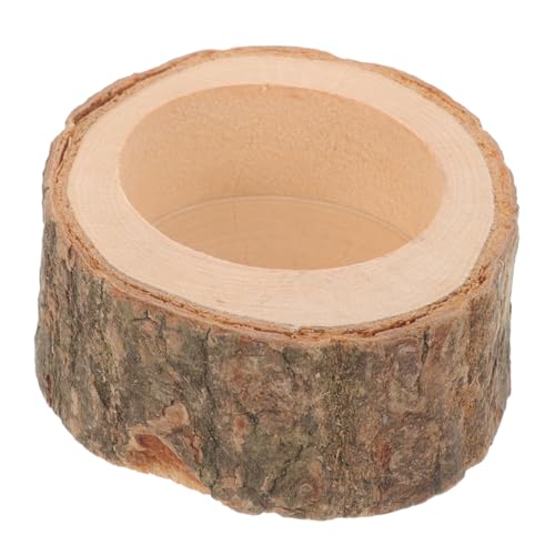 BELLIFFY ハムスターナッツボウル 木製ペットフード皿 小動物フィーダー リス ウサギケージアクセサリー 固めおもちゃ 天然木