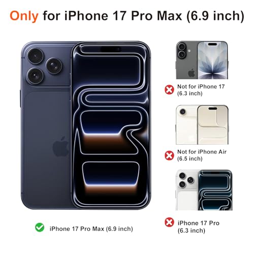 Étui portefeuille iPhone 17 Pro Max antichoc avec double fermoir magnétique