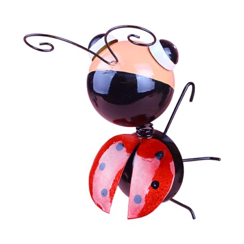 VILLCASE Accroche Murale en Métal Décorative Scarabée 3D pour Jardin Et Intérieur Sculpture Murale en Fer pour Patio Mur Et Porte Ornement Coloré Et...