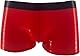 Kangxinsheng Modische Latex Boxershorts für Herren,Rote Gummi Unterhose,Cosplay Kostüm Party Clubwear Rot (Rot,M)
