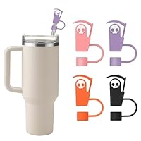 16 Halloween-Trinkhalm-Abdeckkappen Für Stanley-Becher – Wiederverwendbare Silikon-Aufsätze Für Strohhalme