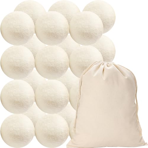 24 Pack XL Wool Dryer Balls with Storage Bag