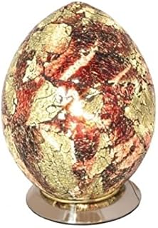 Mosaic Egg Lamp Glass, Orange, Medium