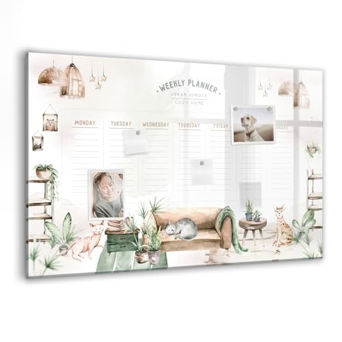 Tableau en verre magnétique mural au design élégant et finition haute qualité
