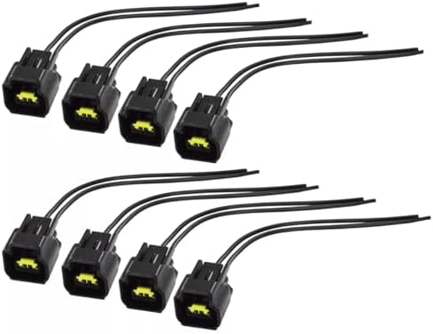 8-Pack Ignition Coil Connector Plug Harness Replacement for Select Ford Vehicles, Fits 4.6L, 5.4L, 6.8L Engines, Compatible with Mustang Cobra SVT, F150, F250, E150, Suzuki and Mazda