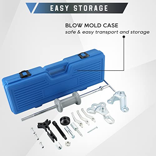 Atpeam 9-Way Slide Hammer Puller Set | Wrench Adapter Axle Bearing Hub Auto Set, Axle Front Rear Wheel Bearing Dent Hub Gear Puller Remover Set #TOP4