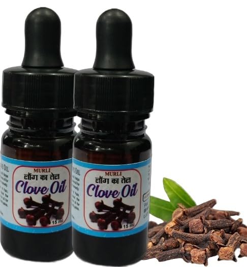 Image of 100% Natural Clove Oil, Long Ka Tel for Teeth,Skin and Hair-30ml (Pack of 2x15ml)