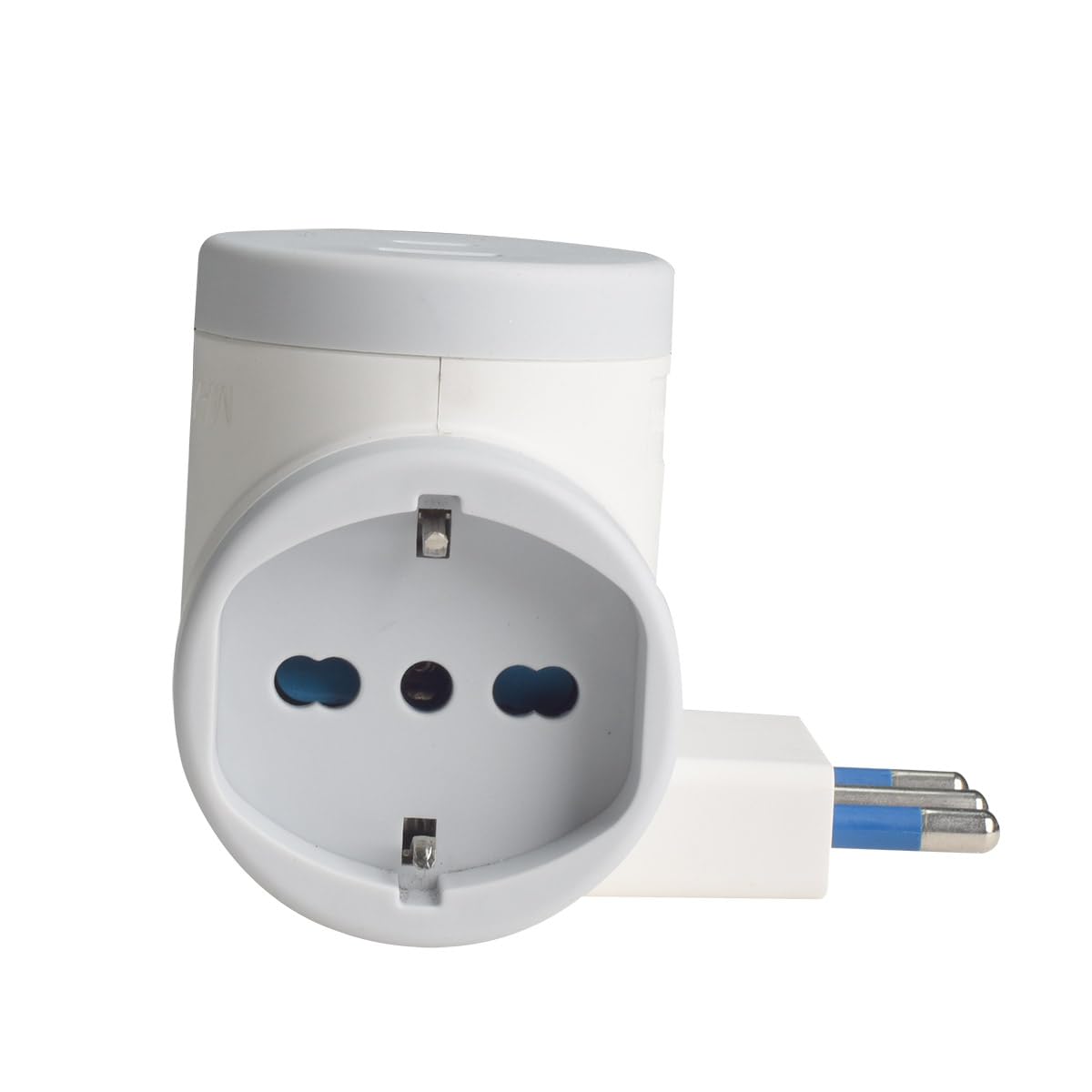 Adattatore da Viaggio Tutto in 1, Spina 16A con 2 Prese Universali 10A/16A + 1 USB A (2.4A 12W)+ 1 USB C (3A 15W) Carica Rapida (10 Pezzi)