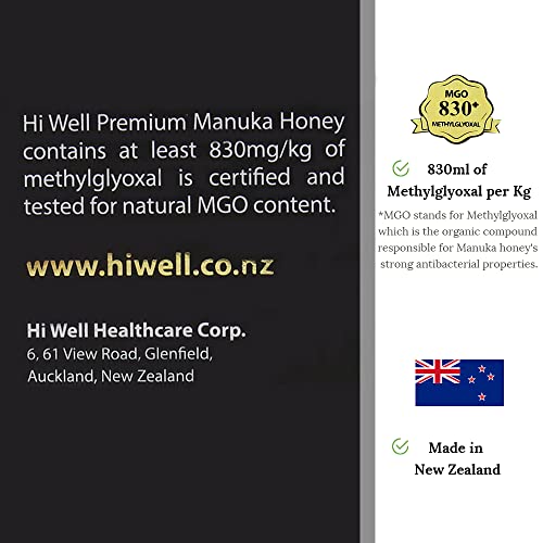 Hi Well Premium Manuka 100% Nueva Zelanda 250g miniatura 6