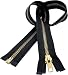 ZipperStop Wholesale Authorized Distributor YKK® 26" Medium Weight Jacket Zipper YKK #5 Brass ~ Separating ~ 580 Black (1 Zipper/pack)