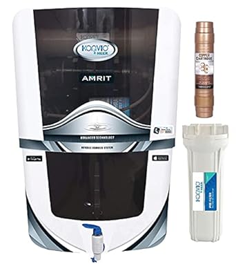 Konvio Neer Low Maintenance/Installation Free RO + UV + UF + TDS Adjuster Water Purifier with Advance UV and High 3000 TDS Membrane (Amrit Alkaline + Copper)