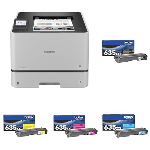 Image of Bundle of Brother HLL8430CDW Color Laser Printer + Brother Genuine TN635XXLBK Black + TN635XXLC Cyan + TN635XXLM Magenta + TN635XXLY Yellow Super High Yield Toner