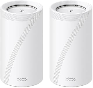 TP-Link Deco BE33000 Quad-Band WiFi 7 Mesh System (Deco BE95) for Whole Home Coverage up to 7800 Sq.Ft with AI-Driven Smart Antennas, 10G Multi-Gig Ethernet ports, Replaces Router and Extender(2-pack)