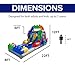 Herokiddo Block Party 12’ Tall Dual Lane Backload Inflatable Water Slide with Attached Pool, for Kids and Adults, Commercial Grade PVC Vinyl, Outdoor Backyard Fun, Blow Up Water Park, Blower Included