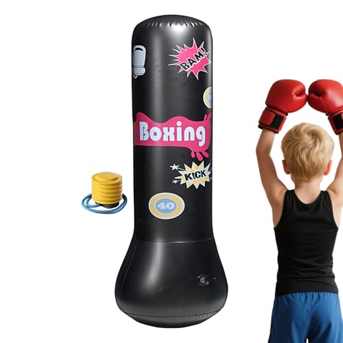 Sac De Frappe Gonflable pour,Ballon de Boxe d'Entraînement pour Tout-Petits - Anti-Bascule Enfant pour Maison Extérieur Intérieur Entraînement Fitness