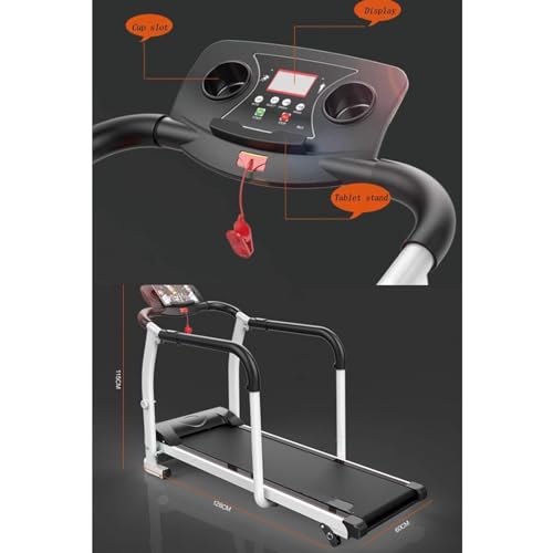 Image of Folding Treadmills Rehabilitation Treadmill, Home Elderly Walking Fitness Exercise Limb Recovery Indoor Safety