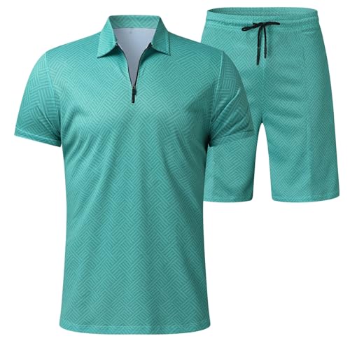 Ensemble rayé homme avec cordon de serrage et zip décontracté - 5
