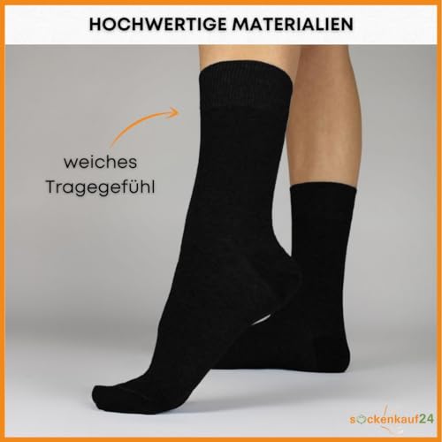 Herrensocken schwarz – 10 Paar Business Socken aus Baumwolle
