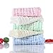 Baby Washcloths 10 Pack-Soft Face Cloths for Newborn Baby Wipes, Burp Cloths or Face Towels Natural Muslin Cotton Extra Soft Breathable for Sensitive Skin-Baby Registry as Shower(Pink White Beige)